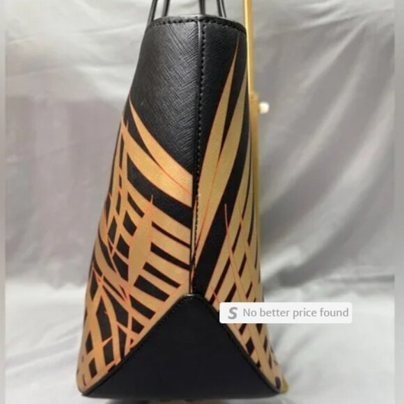 Henri Bendel Black Large Tote Handbag Gold Hardware W/Dust Bag LIKE NEW - Picture 3 of 16